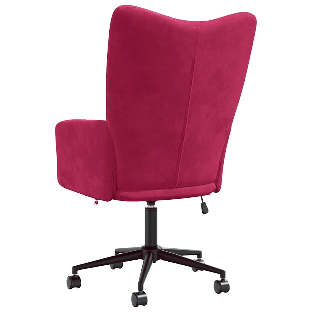 Relaxstoel fluweel wijnrood is nu te koop bij PeponiXL, paradijselijk wonen!