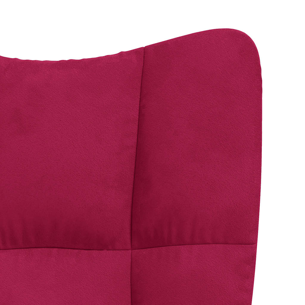 Relaxstoel fluweel wijnrood is nu te koop bij PeponiXL, paradijselijk wonen!