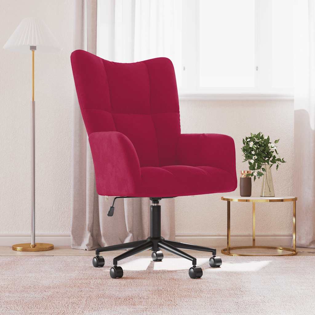 Relaxstoel fluweel wijnrood is nu te koop bij PeponiXL, paradijselijk wonen!