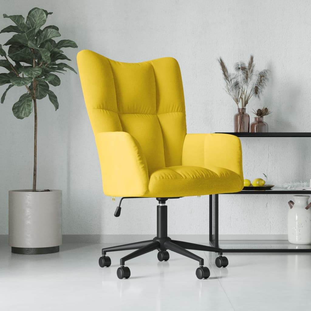 Relaxstoel fluweel mosterdgeel is nu te koop bij PeponiXL, paradijselijk wonen!