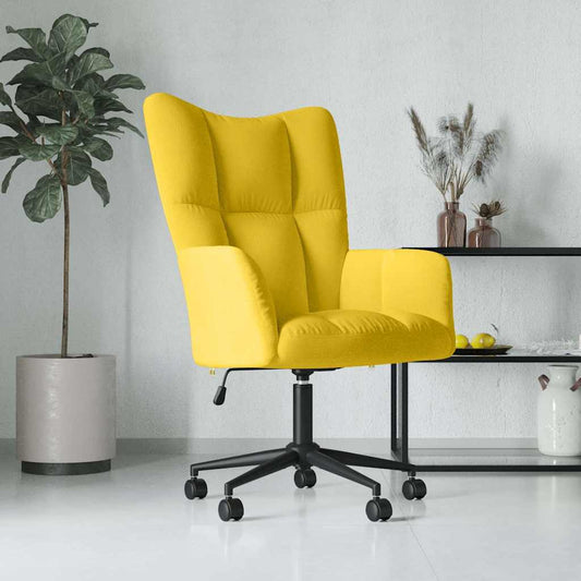 Relaxstoel fluweel mosterdgeel is nu te koop bij PeponiXL, paradijselijk wonen!