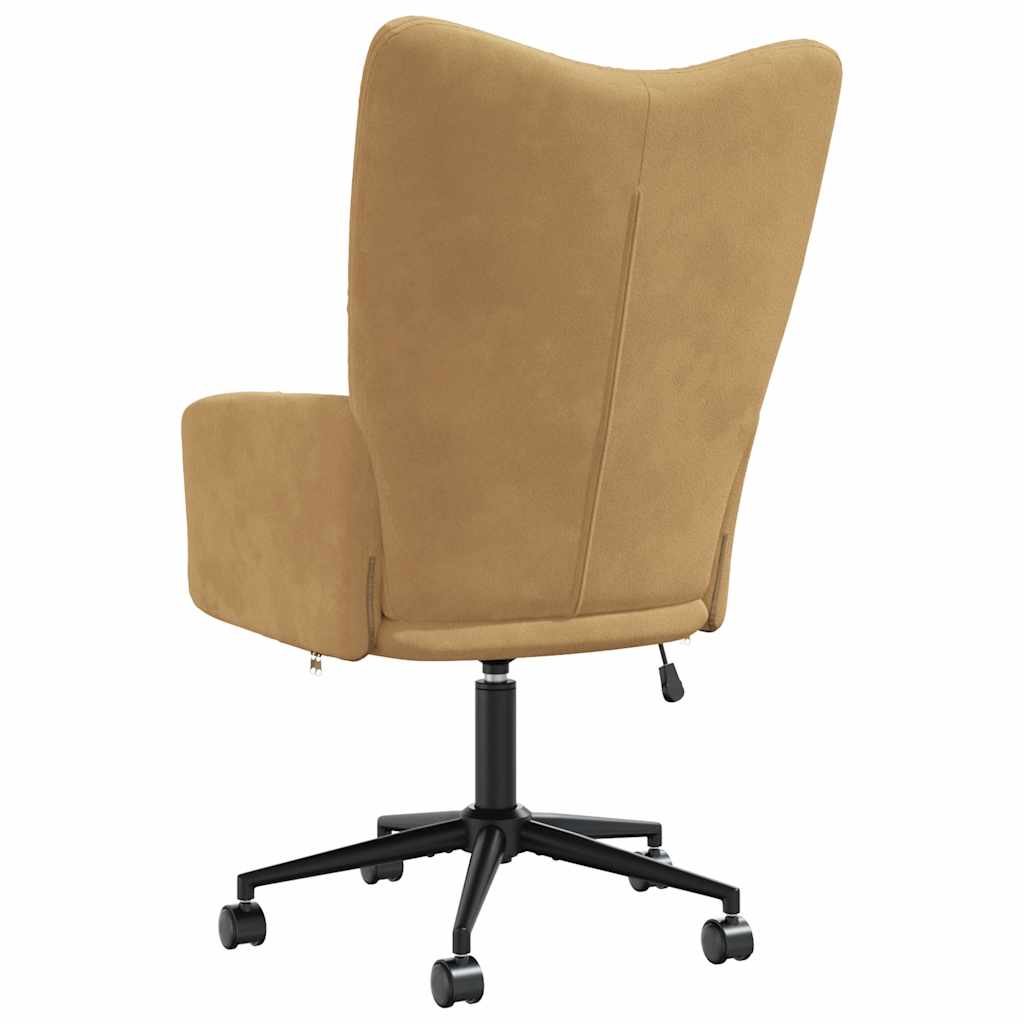Relaxstoel fluweel bruin is nu te koop bij PeponiXL, paradijselijk wonen!