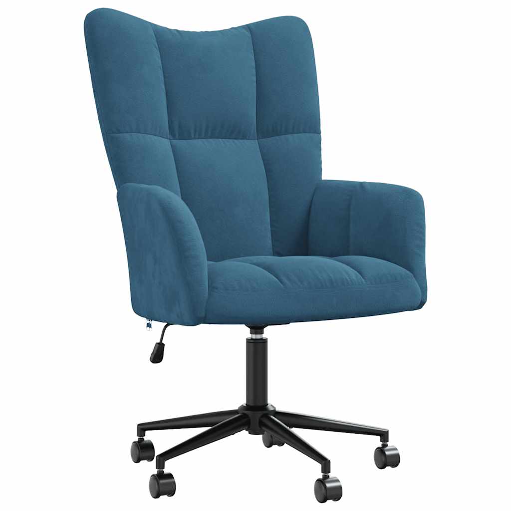 Relaxstoel fluweel blauw is nu te koop bij PeponiXL, paradijselijk wonen!