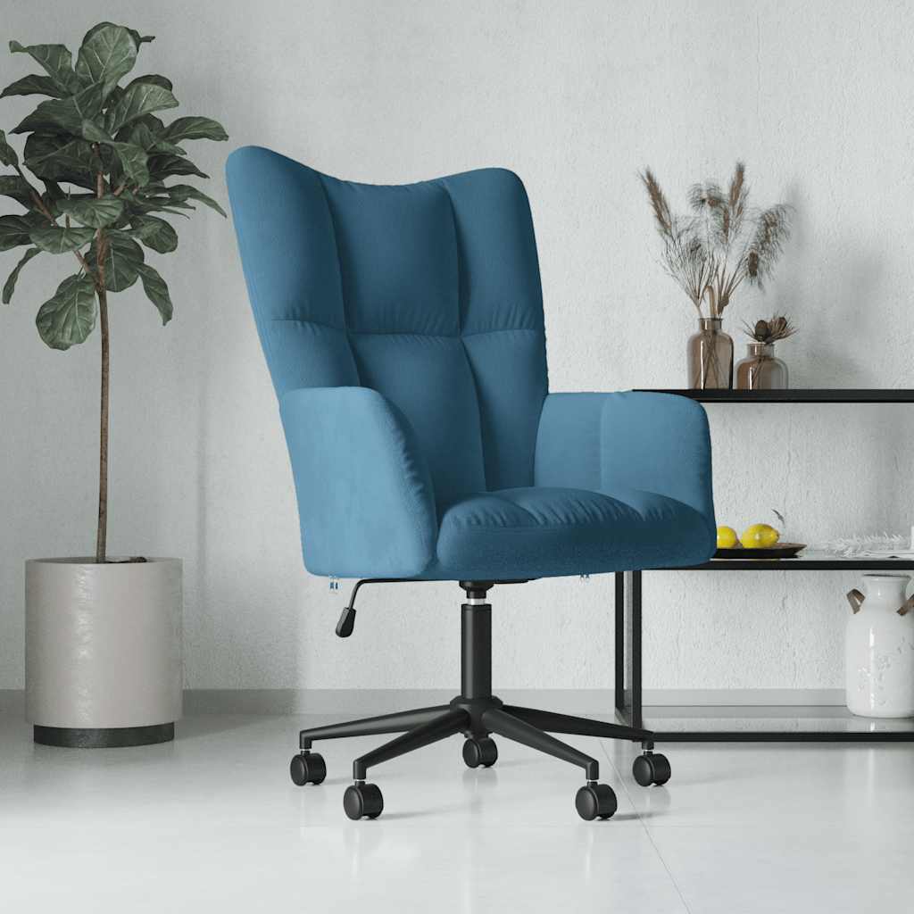 Relaxstoel fluweel blauw is nu te koop bij PeponiXL, paradijselijk wonen!