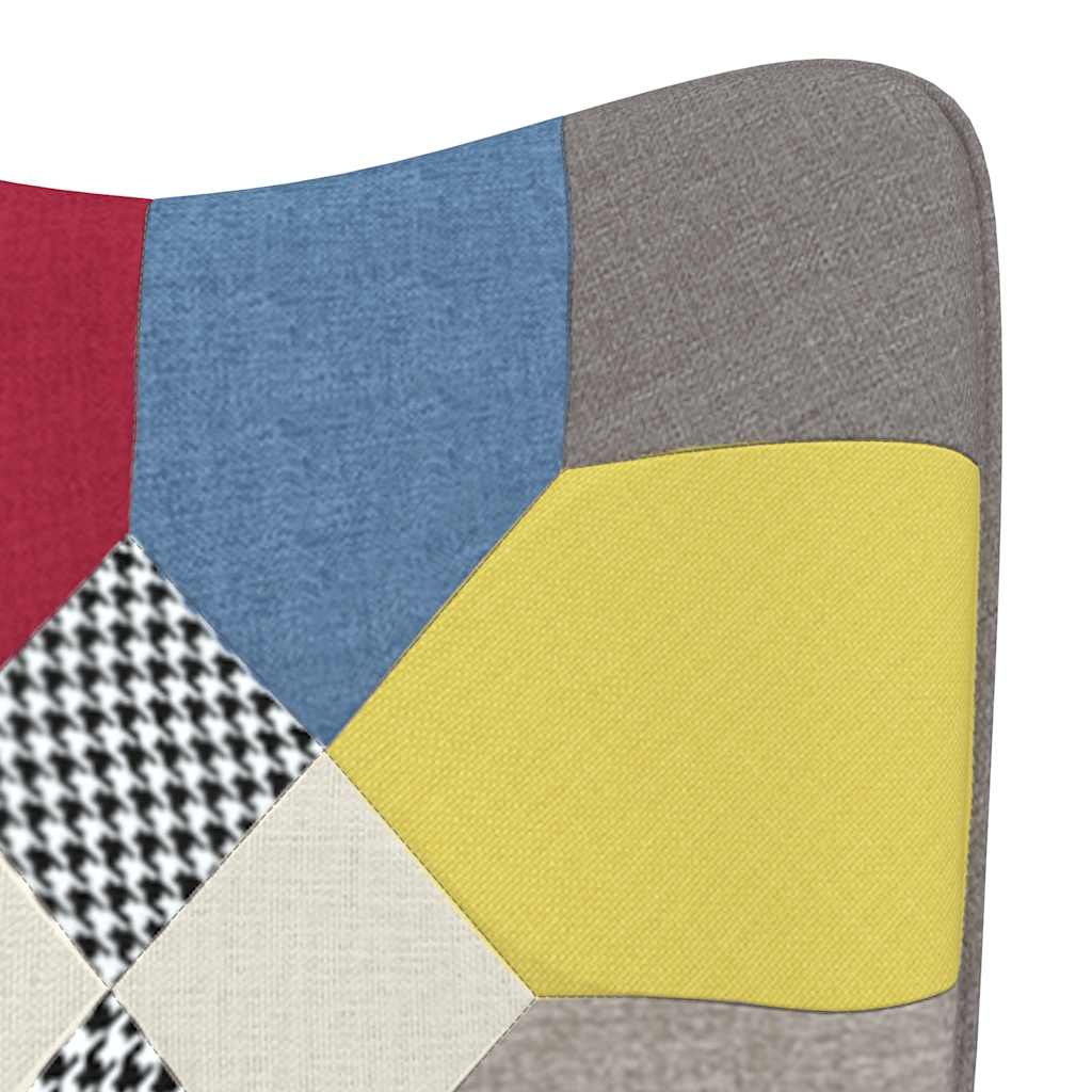 Relaxstoel met voetenbank patchwork stof is nu te koop bij PeponiXL, paradijselijk wonen!