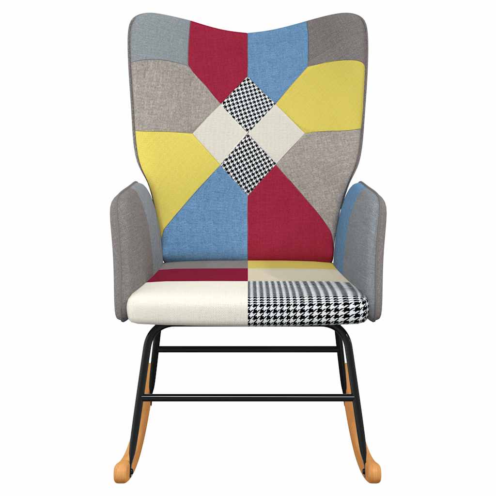 Schommelstoel patchwork stof is nu te koop bij PeponiXL, paradijselijk wonen!