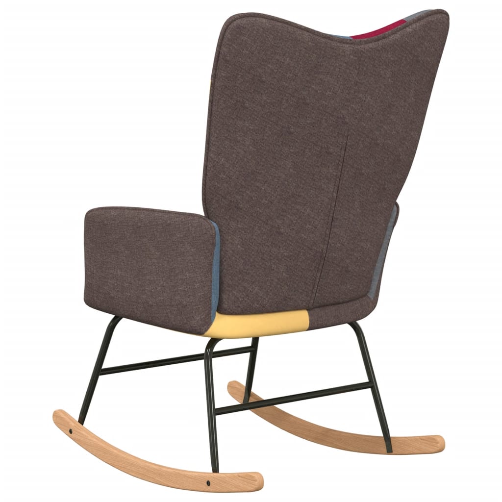 Schommelstoel patchwork stof is nu te koop bij PeponiXL, paradijselijk wonen!