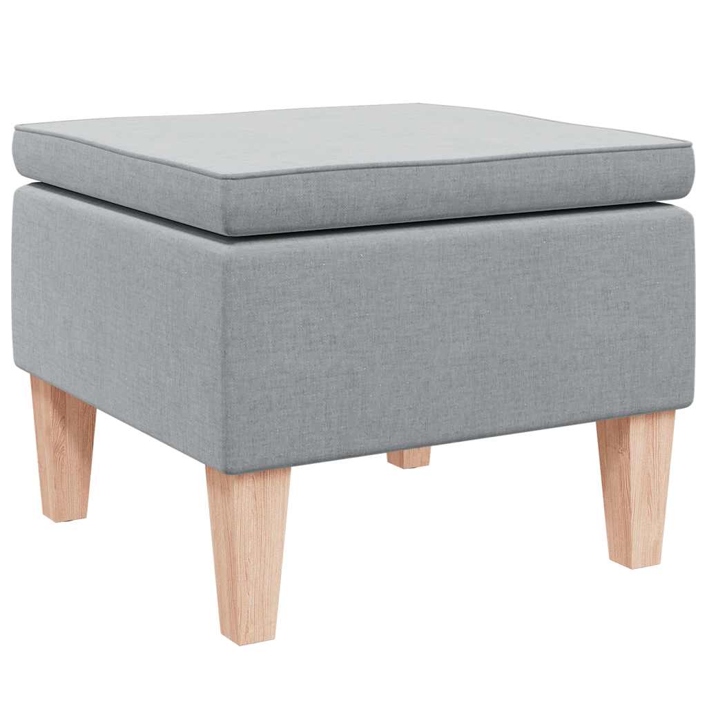 Kruk met houten poten stof lichtgrijs is nu te koop bij PeponiXL, paradijselijk wonen!