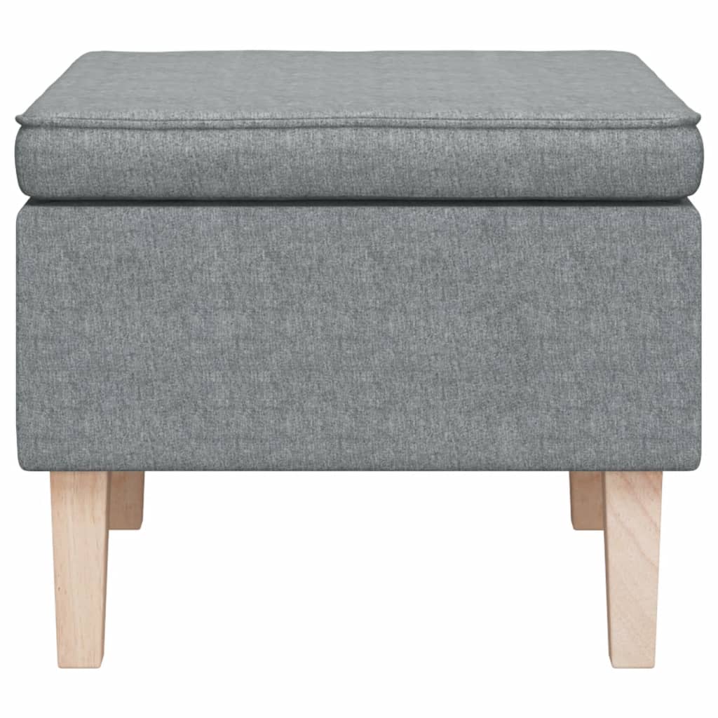 Kruk met houten poten stof lichtgrijs is nu te koop bij PeponiXL, paradijselijk wonen!