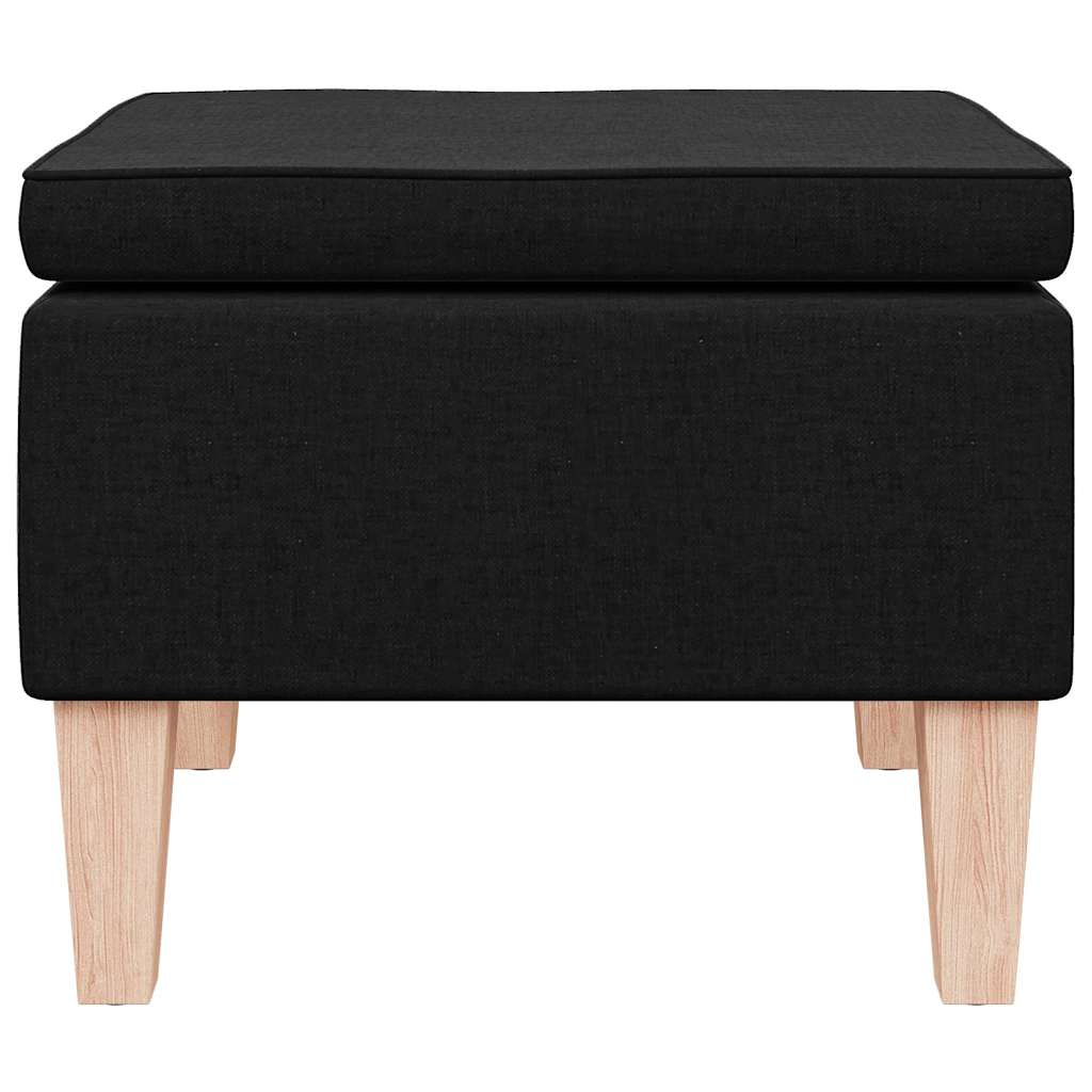 Kruk met houten poten stof zwart is nu te koop bij PeponiXL, paradijselijk wonen!
