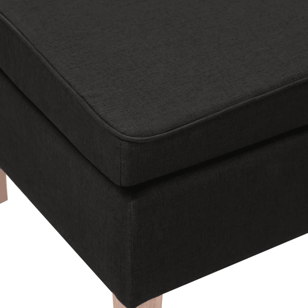Kruk met houten poten stof zwart is nu te koop bij PeponiXL, paradijselijk wonen!
