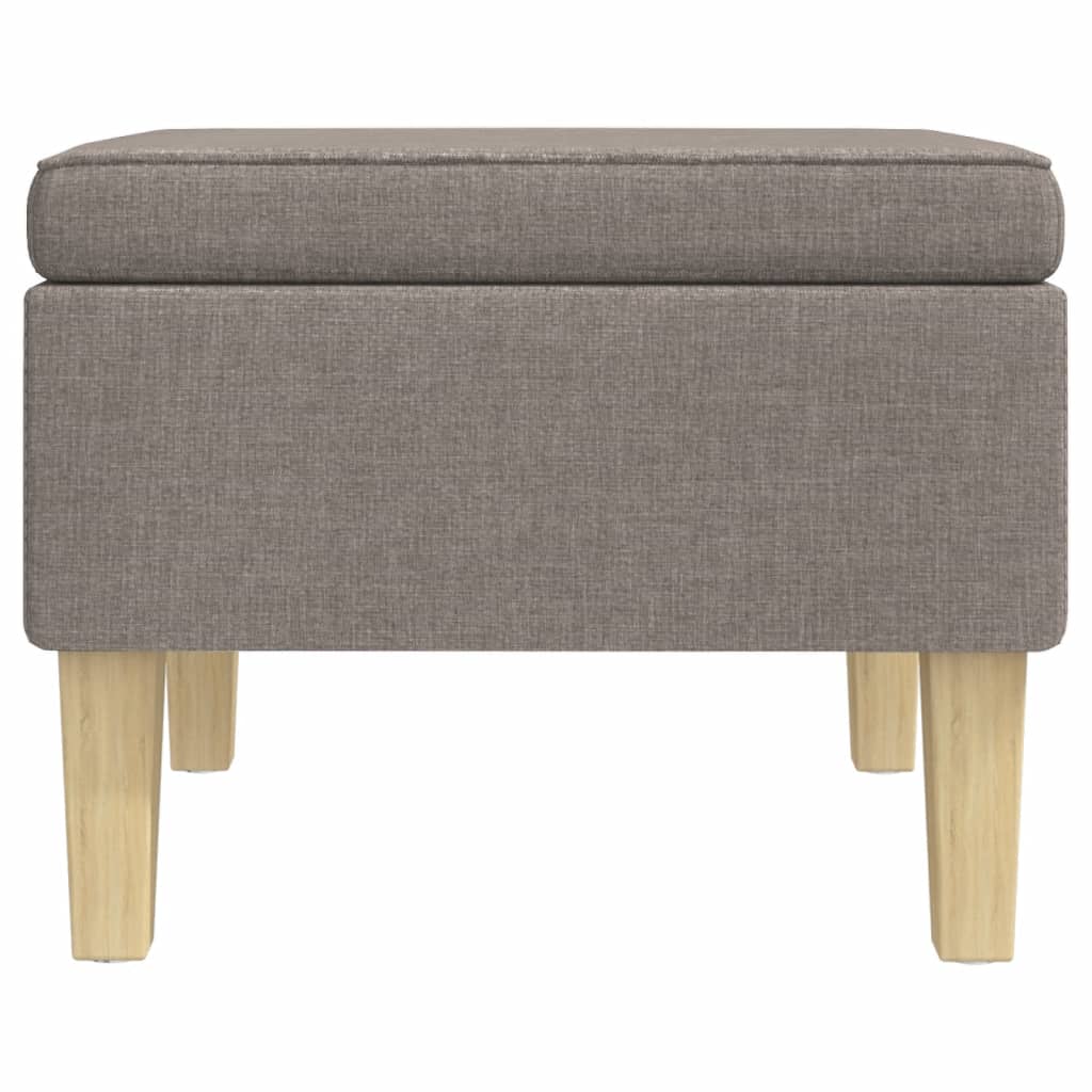 Kruk met houten poten stof taupe is nu te koop bij PeponiXL, paradijselijk wonen!