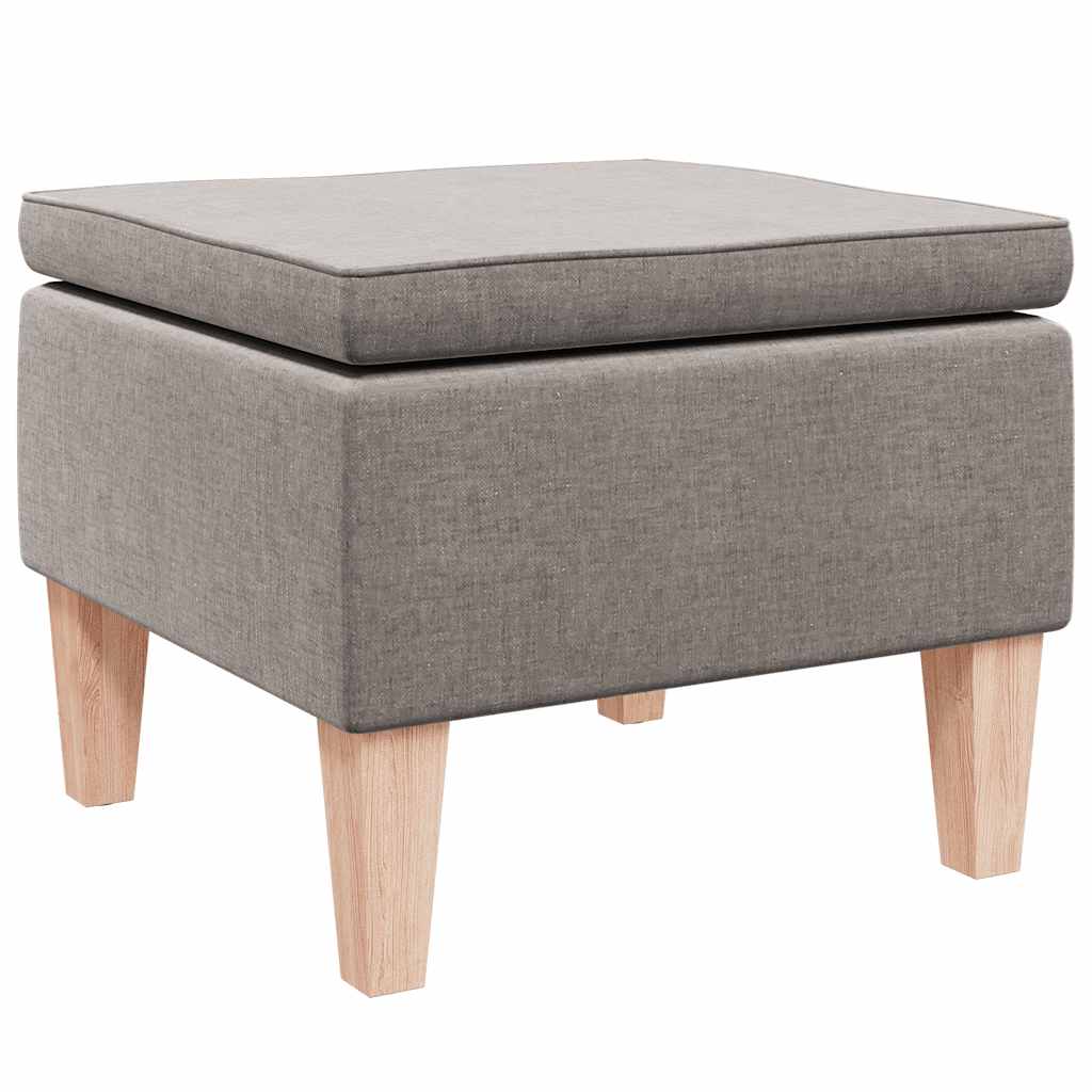 Kruk met houten poten stof taupe is nu te koop bij PeponiXL, paradijselijk wonen!