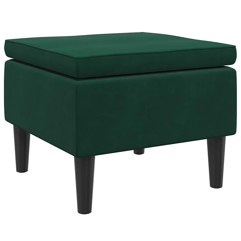 Kruk met houten poten fluweel donkergroen is nu te koop bij PeponiXL, paradijselijk wonen!