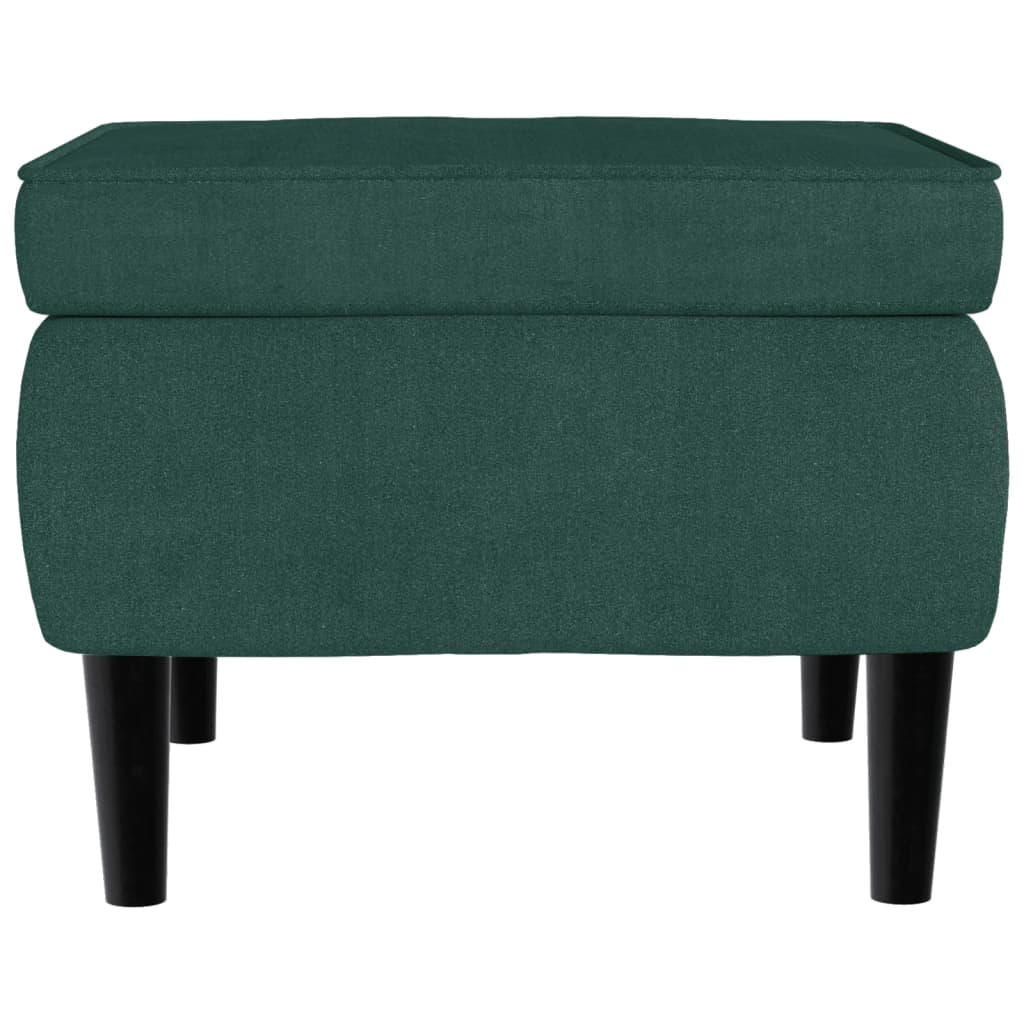 Kruk met houten poten fluweel donkergroen is nu te koop bij PeponiXL, paradijselijk wonen!
