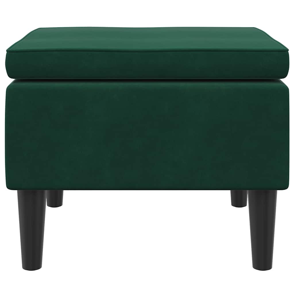 Kruk met houten poten fluweel donkergroen is nu te koop bij PeponiXL, paradijselijk wonen!