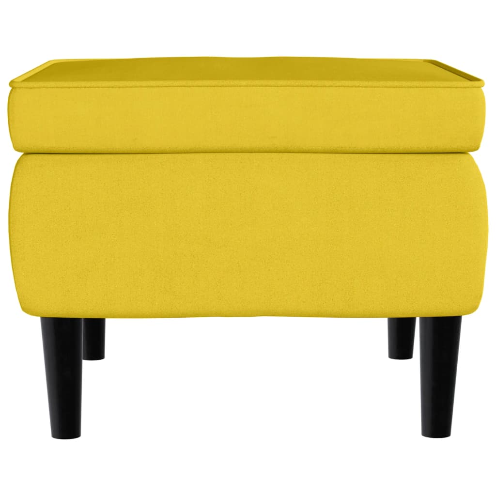 Kruk met houten poten fluweel geel is nu te koop bij PeponiXL, paradijselijk wonen!