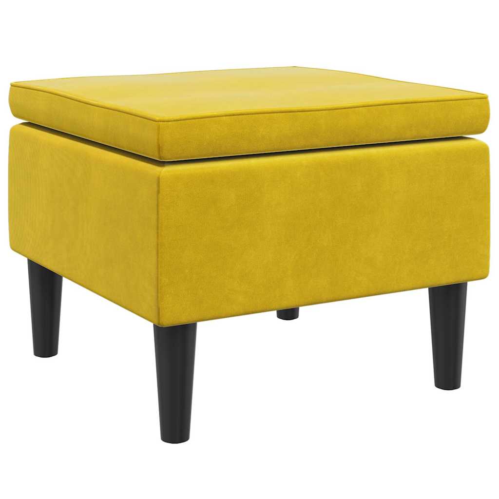 Kruk met houten poten fluweel geel is nu te koop bij PeponiXL, paradijselijk wonen!