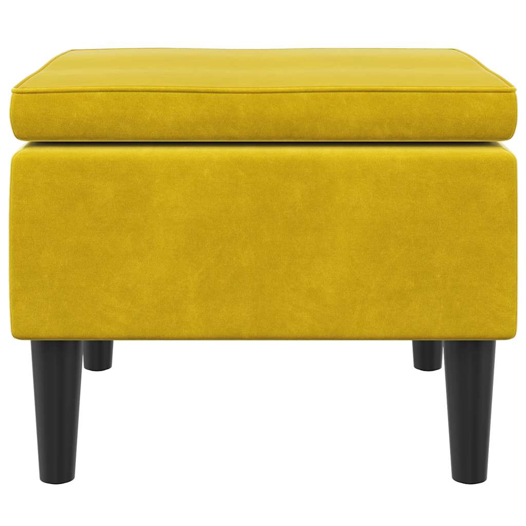 Kruk met houten poten fluweel geel is nu te koop bij PeponiXL, paradijselijk wonen!