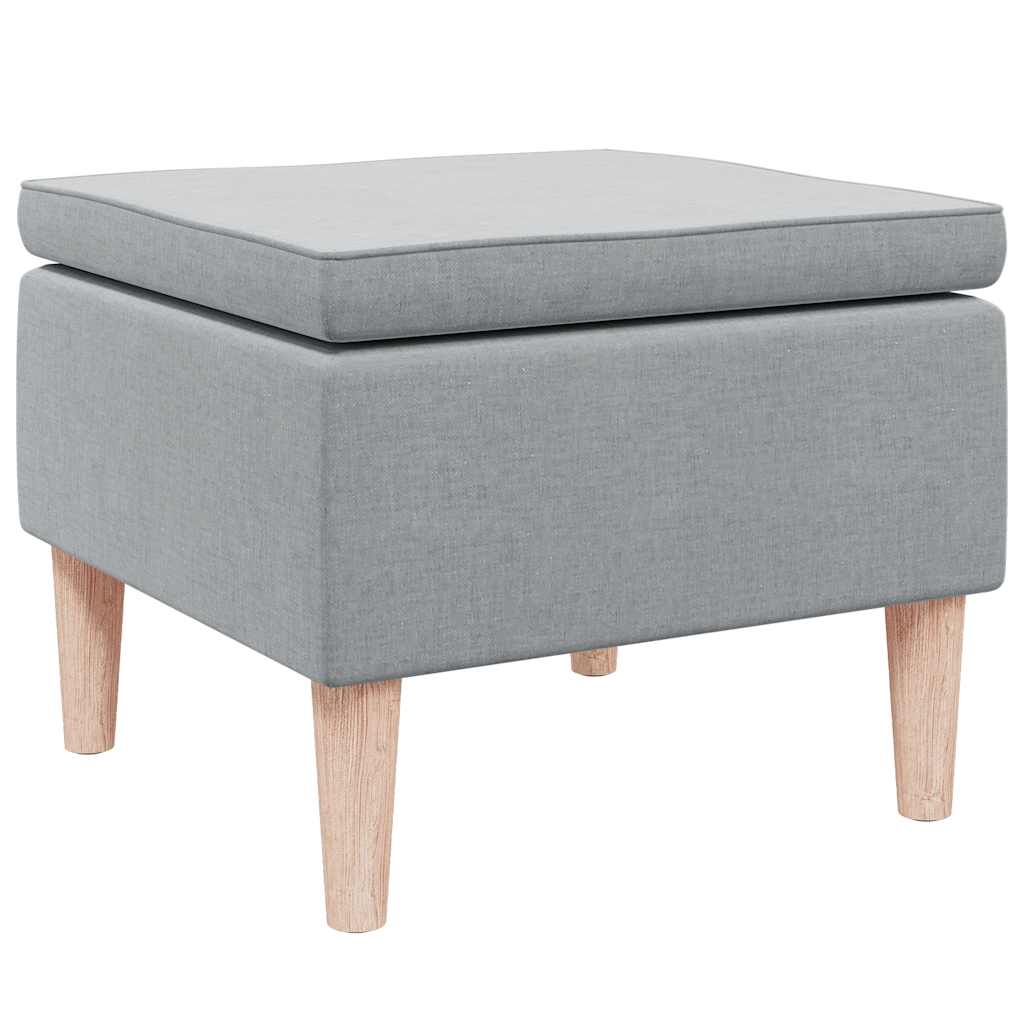 Kruk met houten poten stof lichtgrijs is nu te koop bij PeponiXL, paradijselijk wonen!