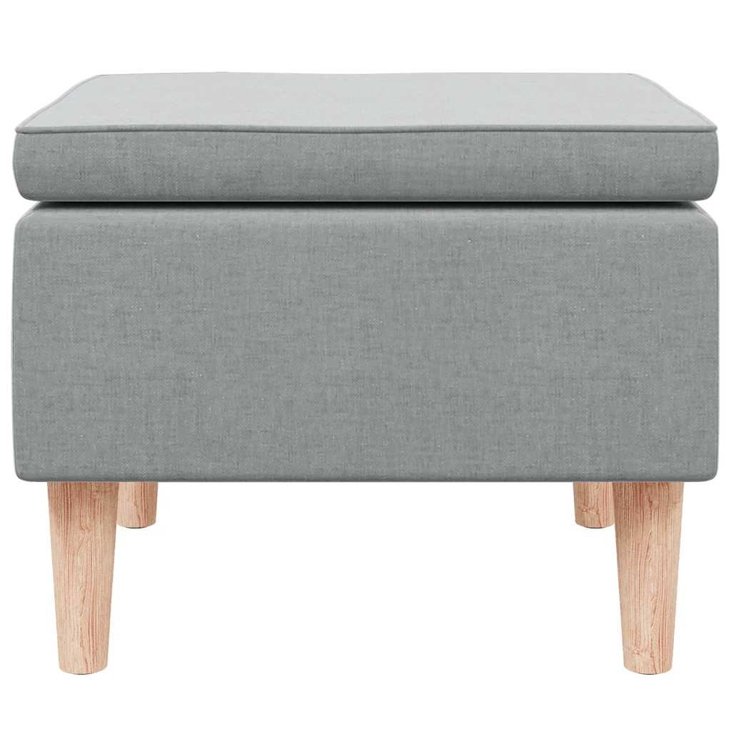 Kruk met houten poten stof lichtgrijs is nu te koop bij PeponiXL, paradijselijk wonen!