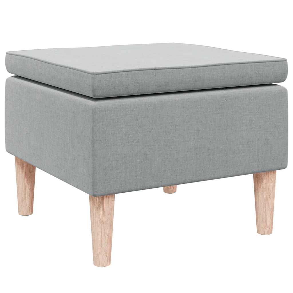 Kruk met houten poten stof lichtgrijs is nu te koop bij PeponiXL, paradijselijk wonen!
