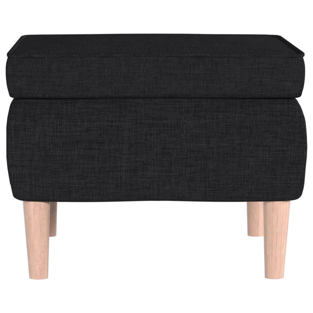 Kruk met houten poten stof zwart is nu te koop bij PeponiXL, paradijselijk wonen!