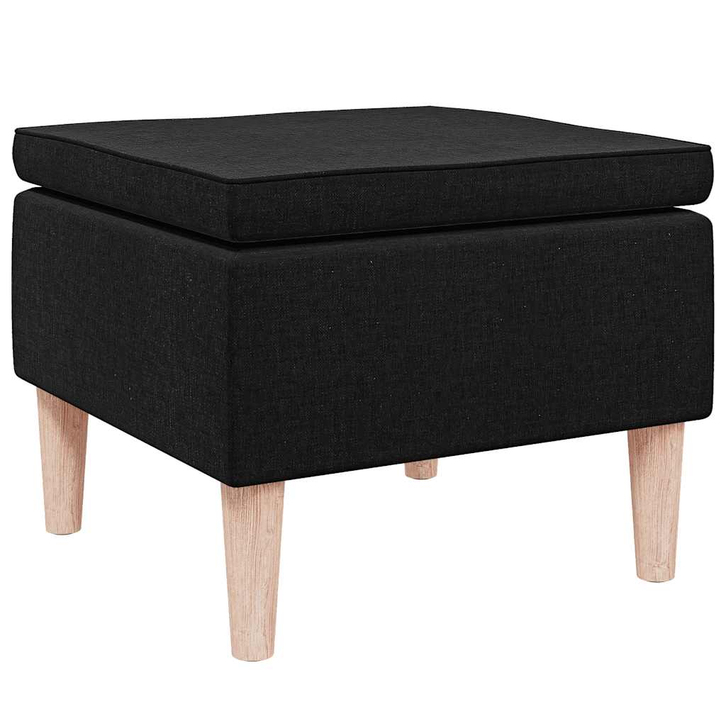 Kruk met houten poten stof zwart is nu te koop bij PeponiXL, paradijselijk wonen!