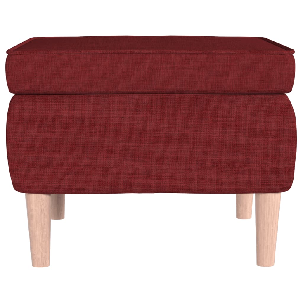 Kruk met houten poten stof wijnrood is nu te koop bij PeponiXL, paradijselijk wonen!