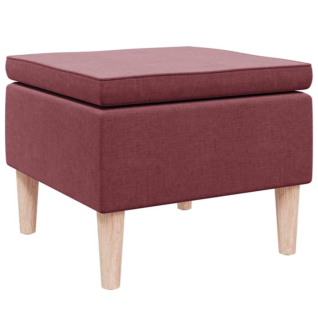 Kruk met houten poten stof wijnrood is nu te koop bij PeponiXL, paradijselijk wonen!