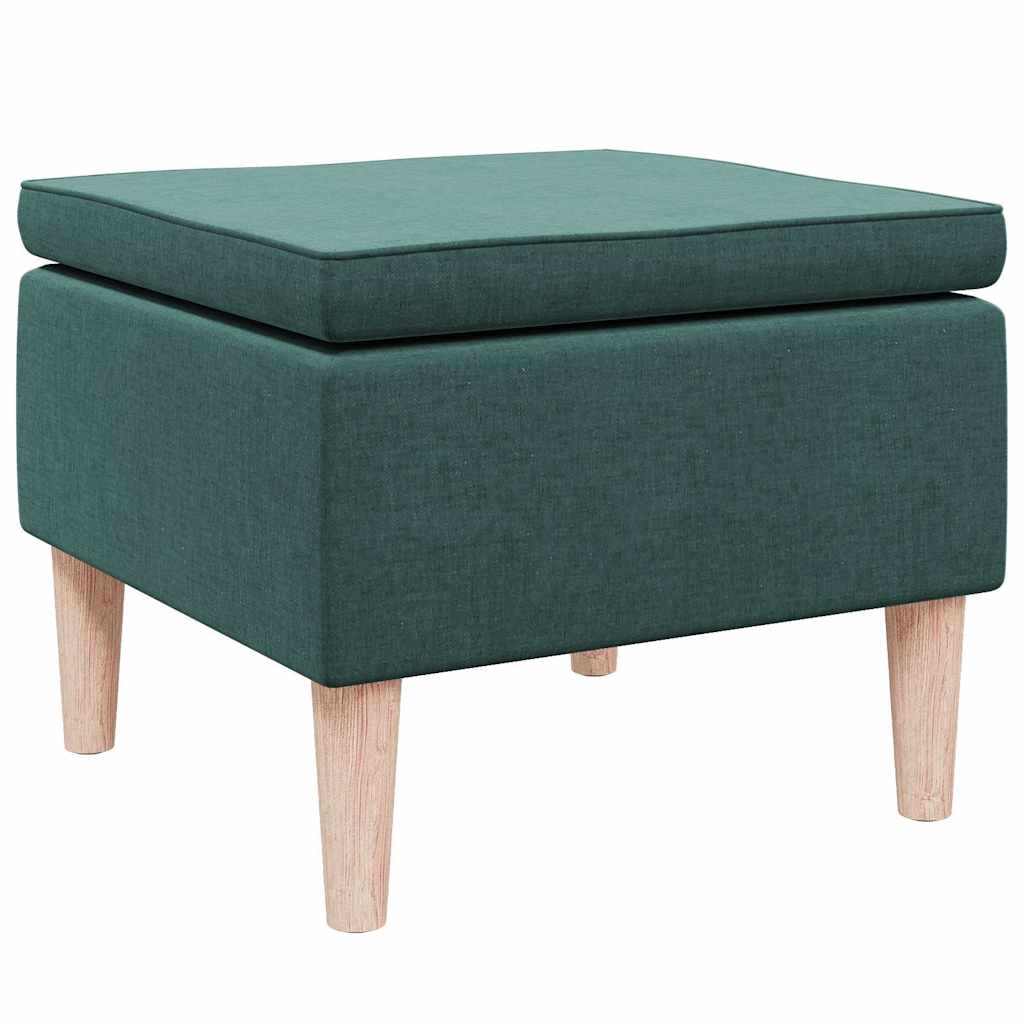 Kruk met houten poten stof donkergroen is nu te koop bij PeponiXL, paradijselijk wonen!