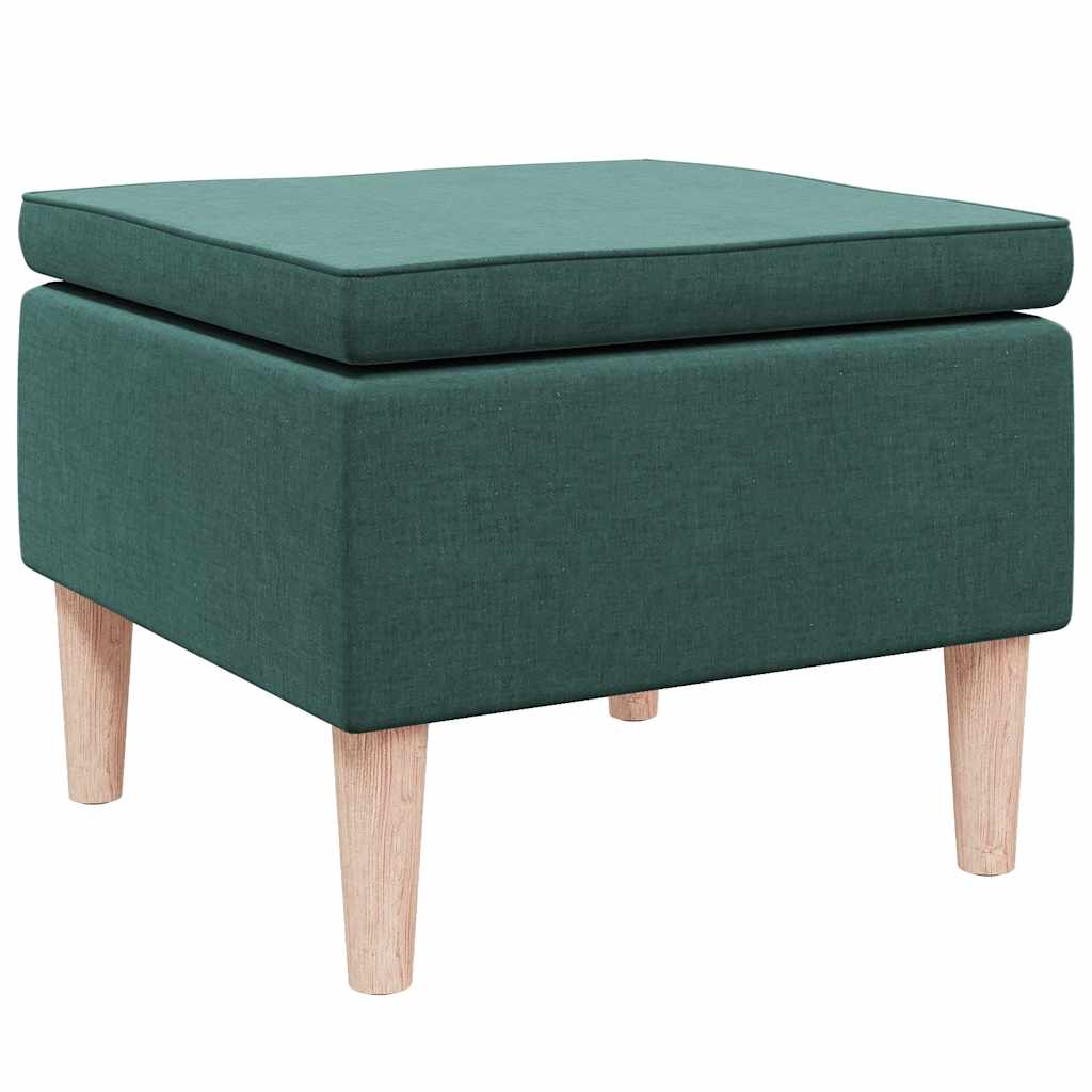 Kruk met houten poten stof donkergroen is nu te koop bij PeponiXL, paradijselijk wonen!