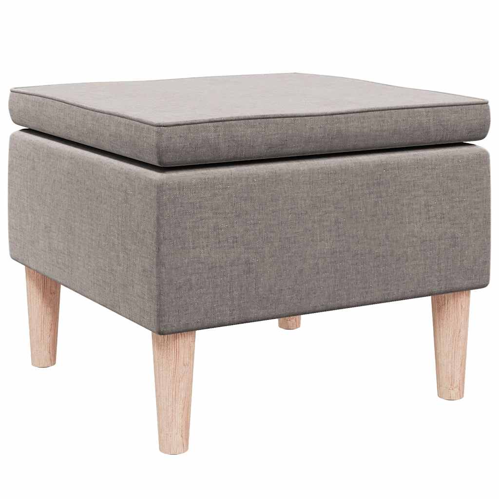 Kruk met houten poten stof taupe is nu te koop bij PeponiXL, paradijselijk wonen!