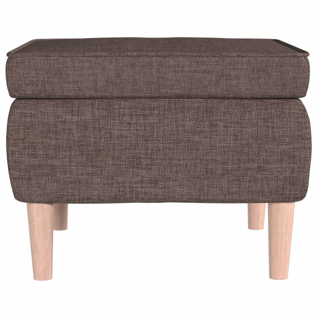 Kruk met houten poten stof taupe is nu te koop bij PeponiXL, paradijselijk wonen!
