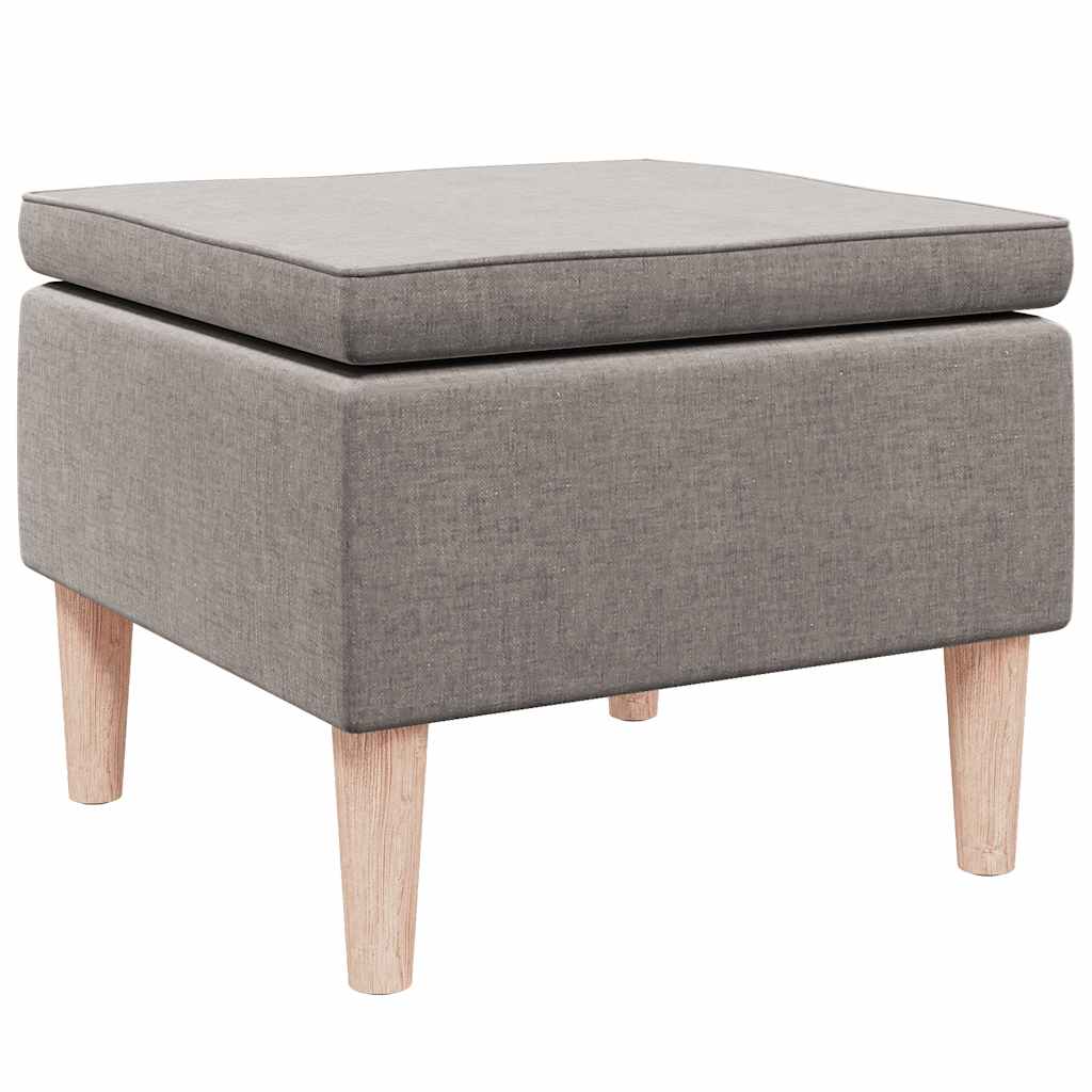 Kruk met houten poten stof taupe is nu te koop bij PeponiXL, paradijselijk wonen!