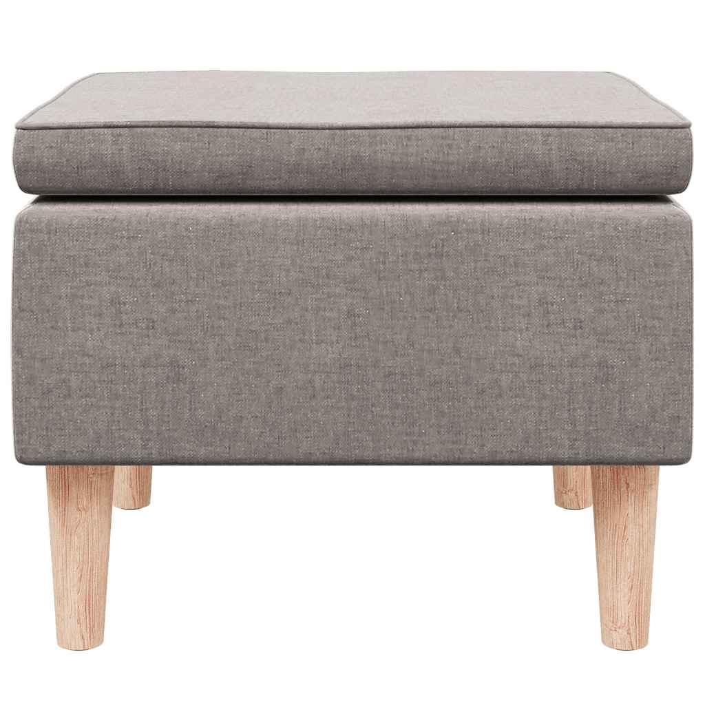 Kruk met houten poten stof taupe is nu te koop bij PeponiXL, paradijselijk wonen!
