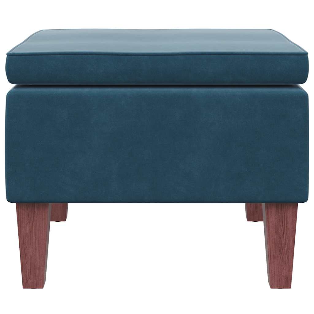 Kruk met houten poten fluweel blauw is nu te koop bij PeponiXL, paradijselijk wonen!