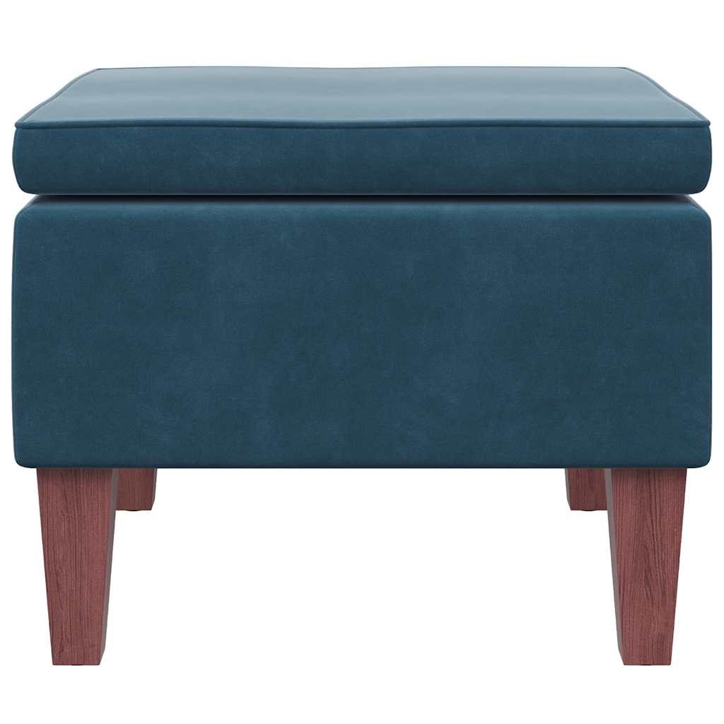 Kruk met houten poten fluweel blauw is nu te koop bij PeponiXL, paradijselijk wonen!