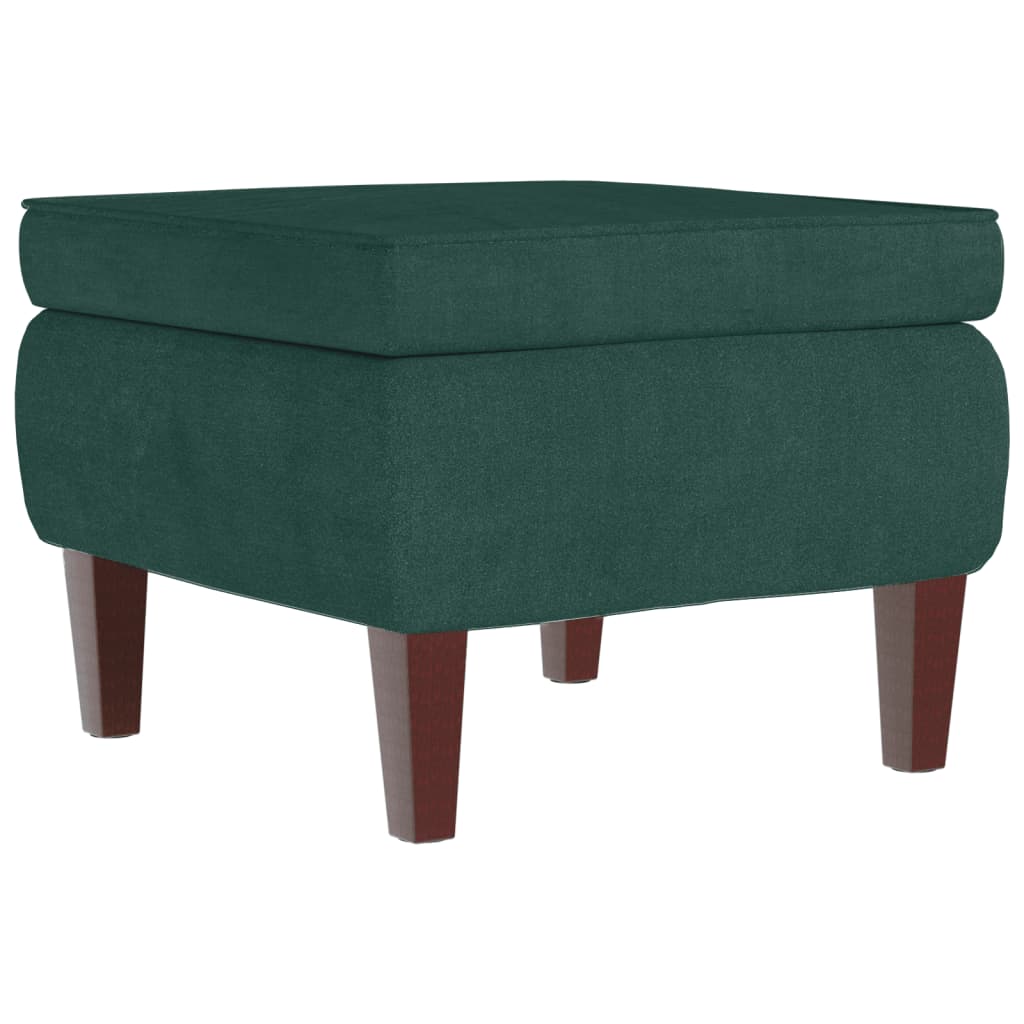 Kruk met houten poten fluweel donkergroen is nu te koop bij PeponiXL, paradijselijk wonen!
