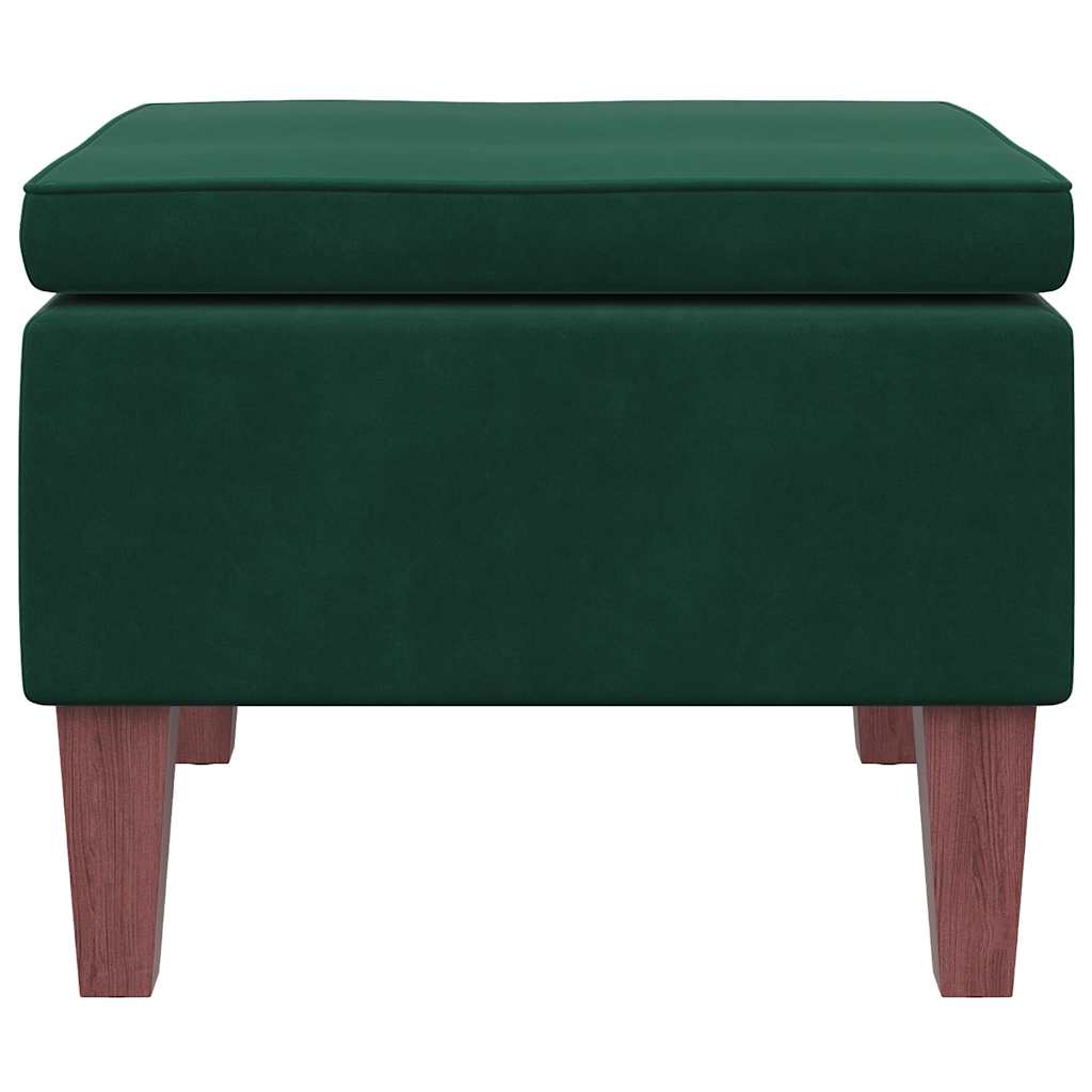 Kruk met houten poten fluweel donkergroen is nu te koop bij PeponiXL, paradijselijk wonen!