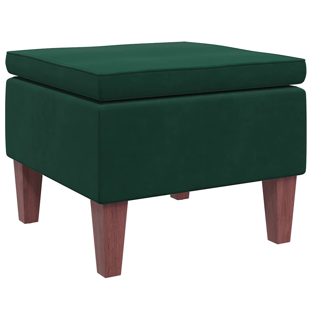 Kruk met houten poten fluweel donkergroen is nu te koop bij PeponiXL, paradijselijk wonen!