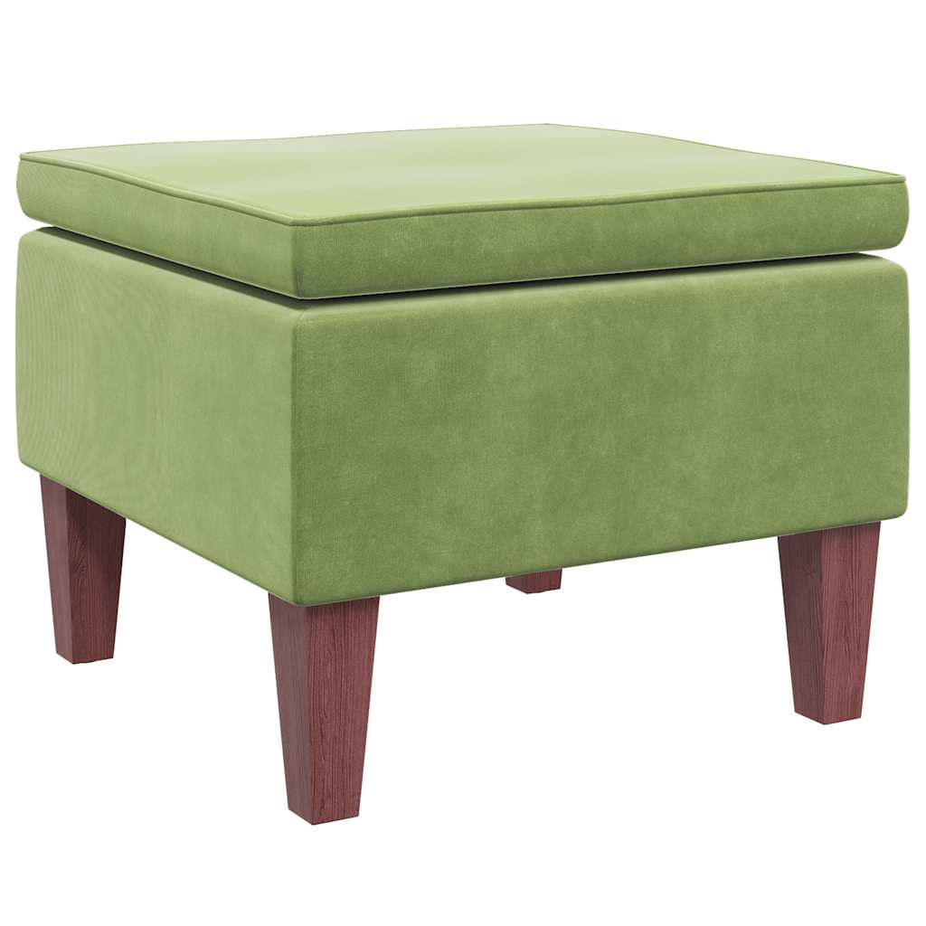 Kruk met houten poten fluweel lichtgroen is nu te koop bij PeponiXL, paradijselijk wonen!