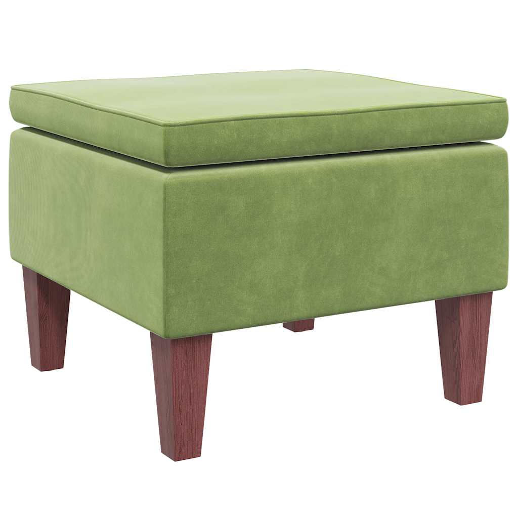 Kruk met houten poten fluweel lichtgroen is nu te koop bij PeponiXL, paradijselijk wonen!