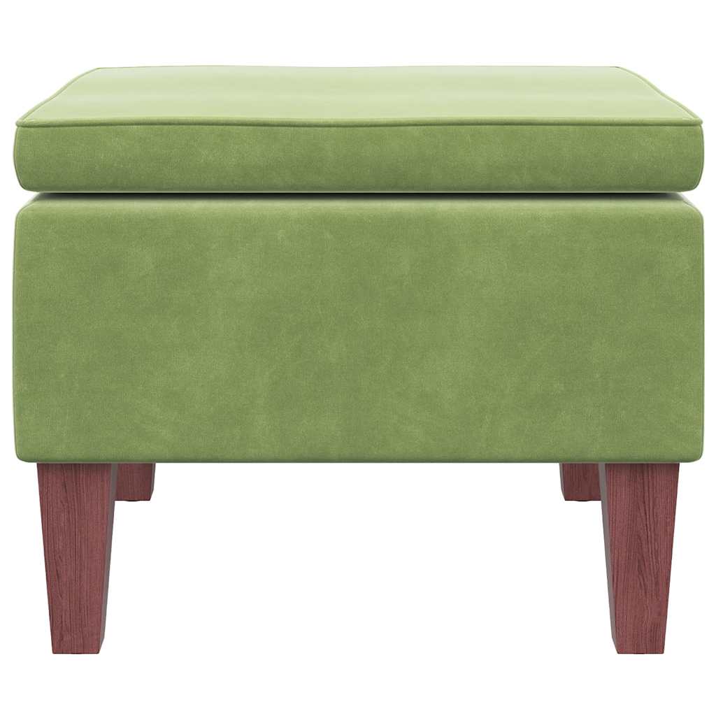 Kruk met houten poten fluweel lichtgroen is nu te koop bij PeponiXL, paradijselijk wonen!