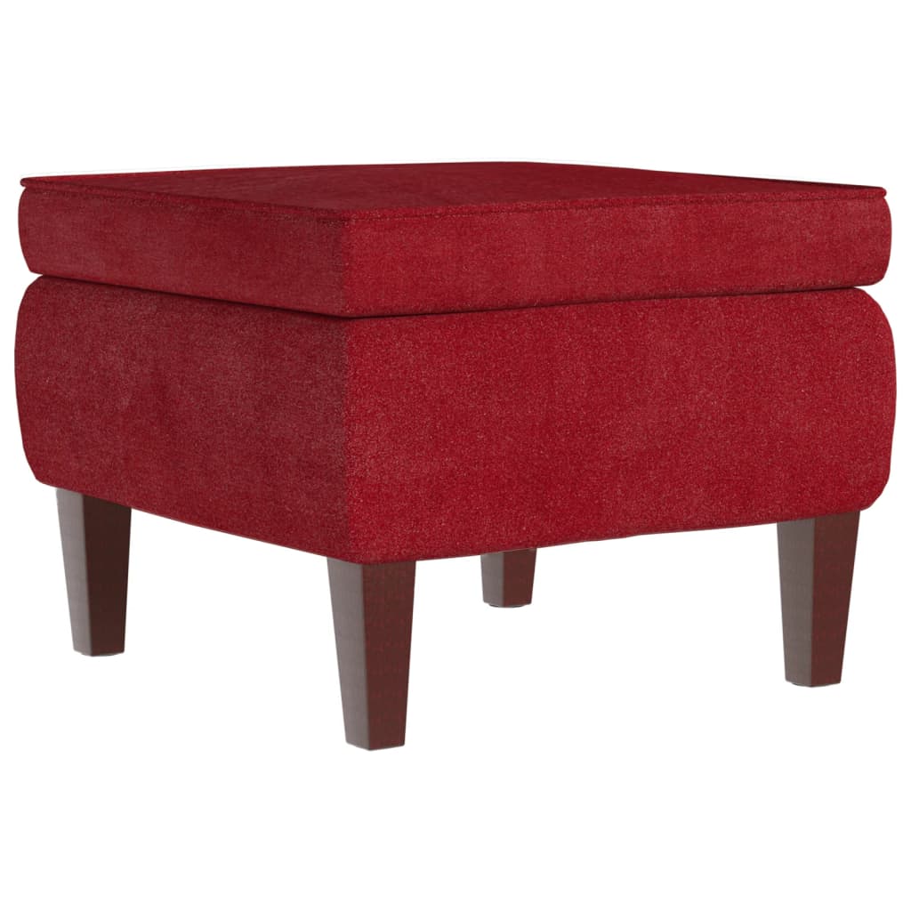 Kruk met houten poten fluweel wijnrood is nu te koop bij PeponiXL, paradijselijk wonen!