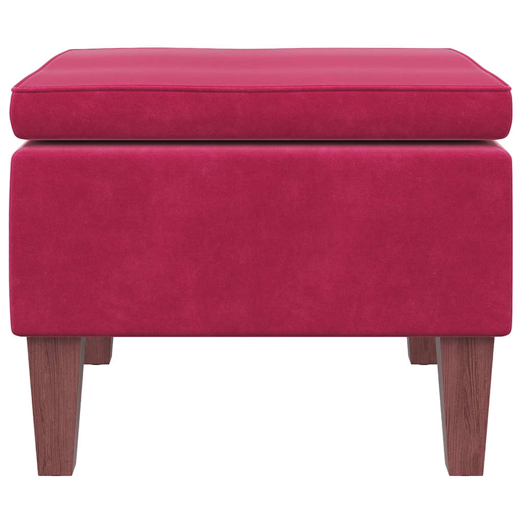 Kruk met houten poten fluweel wijnrood is nu te koop bij PeponiXL, paradijselijk wonen!