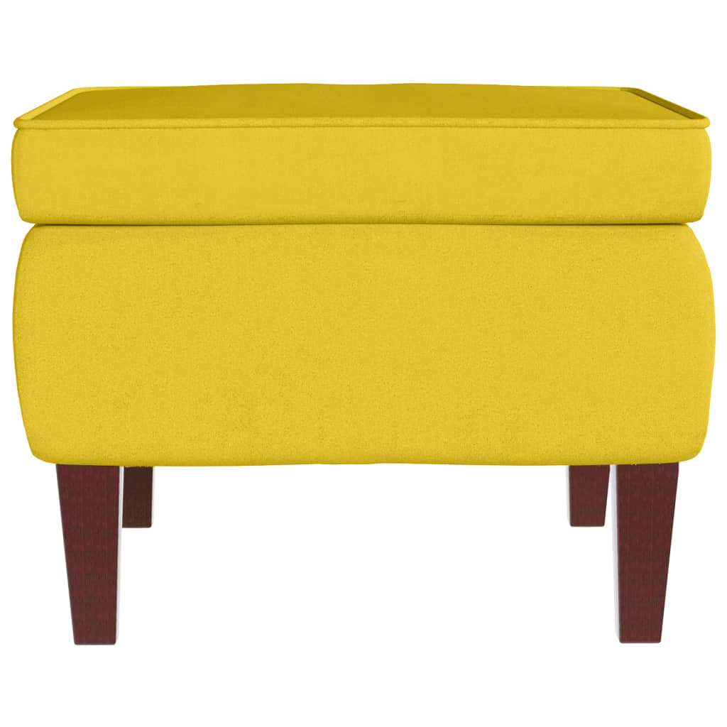 Kruk met houten poten fluweel geel is nu te koop bij PeponiXL, paradijselijk wonen!