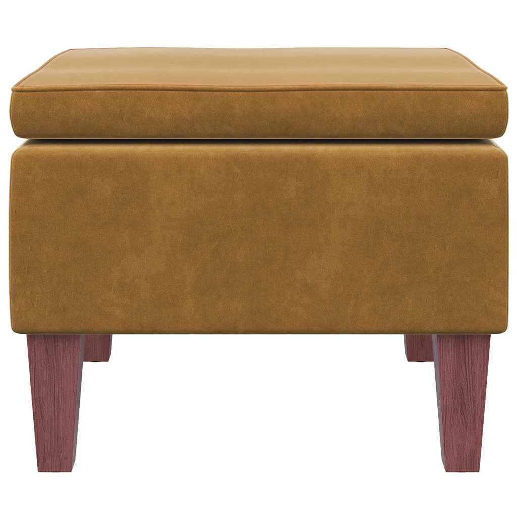 Kruk met houten poten fluweel bruin is nu te koop bij PeponiXL, paradijselijk wonen!
