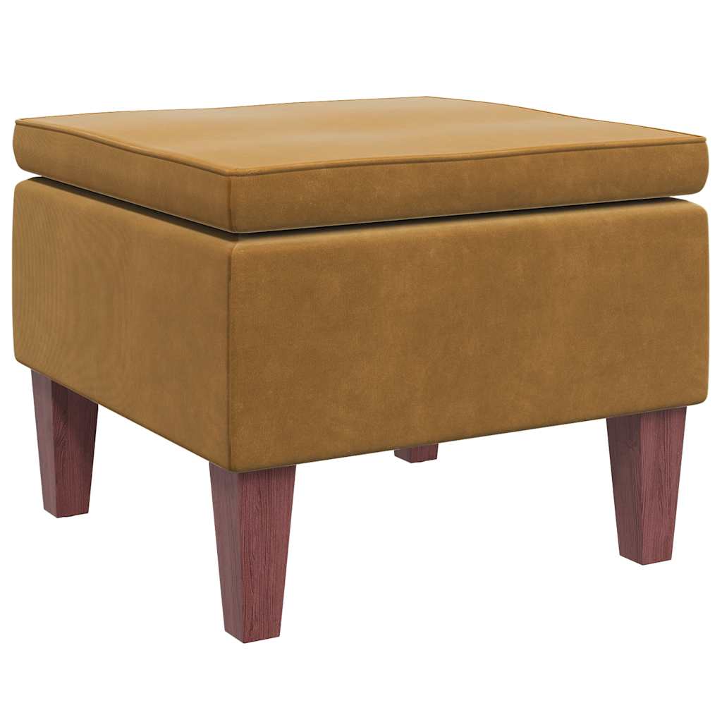 Kruk met houten poten fluweel bruin is nu te koop bij PeponiXL, paradijselijk wonen!