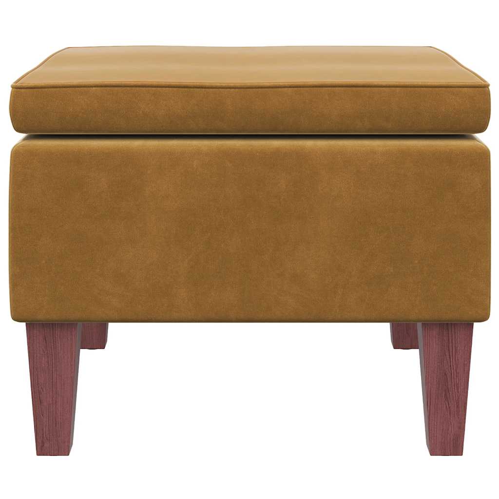 Kruk met houten poten fluweel bruin is nu te koop bij PeponiXL, paradijselijk wonen!
